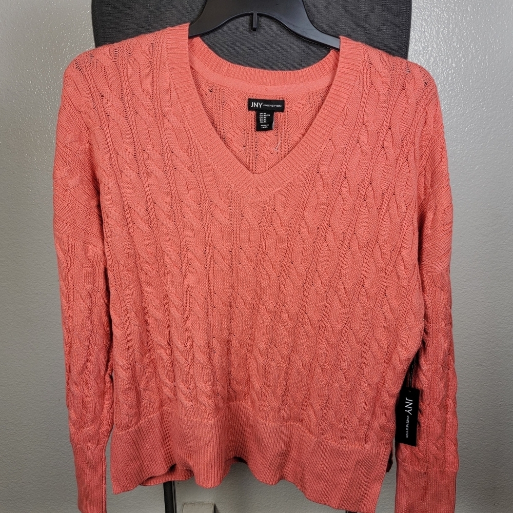 Jones New York Women's V Neck Knit Sweater Size‎ XL
